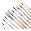 Brunnen 1048929 School Brushes Set of 12 Natural Hair