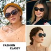 Rmmeey Sunglasses for Women Trendy Polarized Oversized Big Sun Glasses