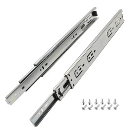 Drawer Runners 350 mm, 1 Pair (2 Pieces) Ball Extension, 45 mm Groove Drawer Runner, Full Extension Drawer Guides with Mounting Screws, Drawer Rail System, Drawer Guide Maximum Load 45 kg