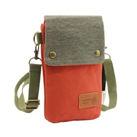 Lunenon Soleil Smartphone Bag, Cute, Lightweight, Casual, Popular, Crossbody Wallet, Unisex, Denim Material, Stylish (Orange)
