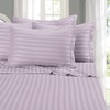 Elegant Comfort Best, Softest, Coziest Stripe Sheets Ever! 1500 Thread Count Egyptian Quality Luxury Silky-Soft Wrinkle & Fade Resistant 4-Piece Bed Sheet Set, Deep Pocket Up to 16" -Queen Lilac