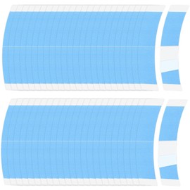 Sajoo 48 Piece Lace Front Wig Tape Lace Clear Toupee Tape Adhesive Tape Double-Sided Waterproof Lace Wigs Tape C Curve Hair Bold Hold lace Tape for Wigs Toupees Hair Pieces and Hair Extension (Blue)