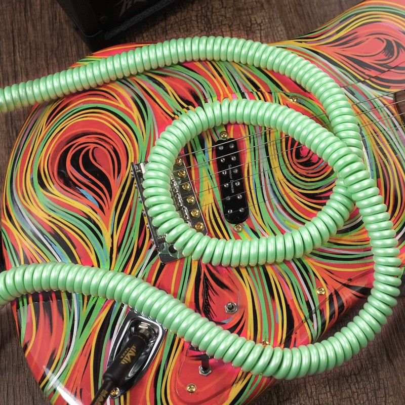 M MAKA Premium Guitar Coil Cable 20 Feet, Instrument Coiled