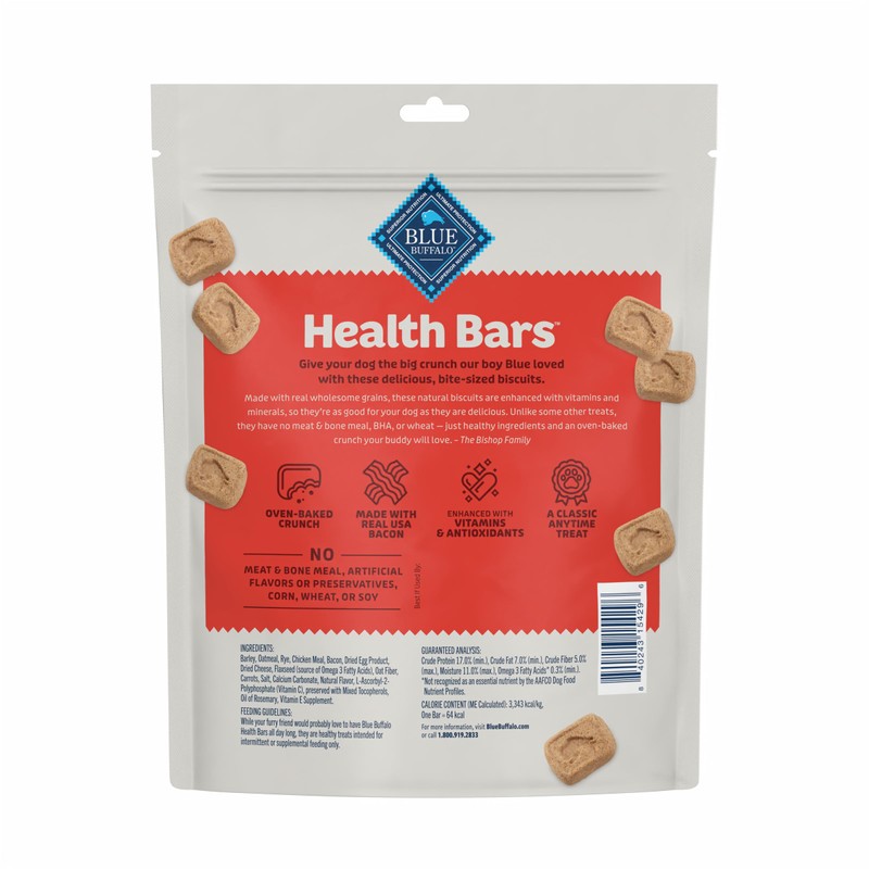 Blue Buffalo Health Bars Mini Crunchy Dog Biscuits, Oven-Baked with