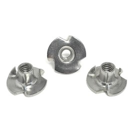 T-NUT Stainless Steel 8-32x1/4 3 Prong Tee Nuts (#8-32 Thread 1/4" Barrel Length) 18-8 Stainless - (25) Pieces