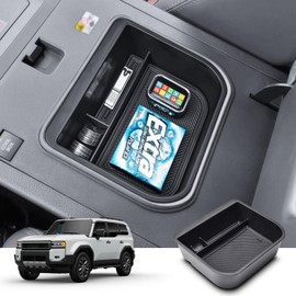RUNROAD Center Console Organizer Tray Compatible with 2024 2025 2026 Toyota Land Cruiser Prado 250 / Lexus GX550 Accessories, Insert Armrest Storage Tray for Prado 250 GX 550 (Only Fit with Cool Box)