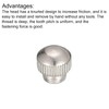 sourcing map Knurled Thumb Nuts, 2pcs M3 x D13mm x