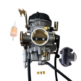 SVKCAR XV1600A Carburetor for Yamaha 1999-2003 Road Star 1600 Silverado XV1600A XV1600AT Carb Replaces #4WM-14101-03-00 4WM-14101-13-00, with Intake Manifold Joint Boot