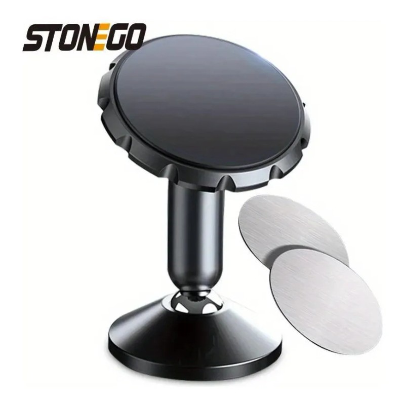 Soporte Para Coche De Aluminio Plateado Con Rotación Doble
