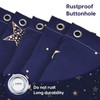 Amaredom Star Shower Curtain, Celestial Shower Curtain for Bathroom, Waterproof
