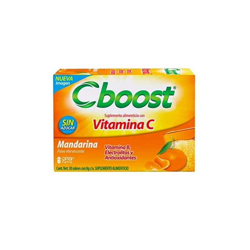 Cboost - C-Boost Vitamina C Polvo Efervescente Mandarina 8G-30 Sobres