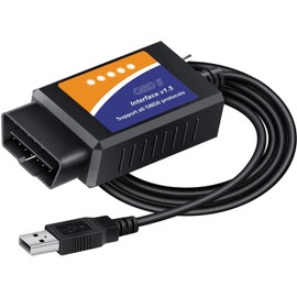 OBDII Adapter USB Scanner for Forscan, OBDII Diagnostic Scan Coding Tool with MS-CAN/HS-CAN Switch Elm327 OBD2 Recource Adapter Compatible with Ford Lincoln Mazda Mercury Series Vehicles
