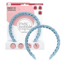 invisibobble Hairhalo Denim Headband, 1 x Adjustable Denim Headband for Girls and Women, Soft, Gentle on Hair and Comfortable, The Original, Designed in the Heart of Munich