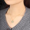 LOOYUUPEE Natural Hetian Jade Pendant Safe Buckle Necklace, Real Green