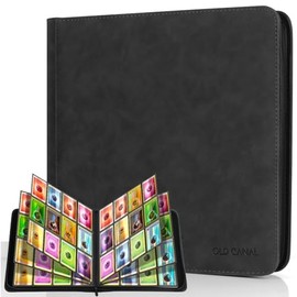 Trading Card Binder, 12 Pocket Card Album Folder Hold Up to 720 Cards, Premium and Durable Zipper Binder, Cards Holder Album for MTG, TCG, Baseball Cards, Football Cards, Game Cards (Black)