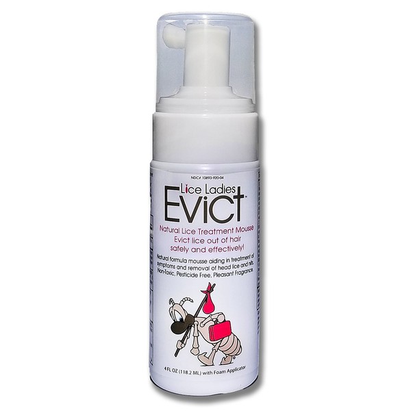 Lice Ladies EVICT/All-Natural, Non-Toxic, Fast Acting Lice Treatment Mousse/homeopathic Formula / 1 – 4 oz Foam applicator