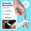 Upgraded Invisible Baby Proofing Cabinet Latch Locks (10 Pack) -