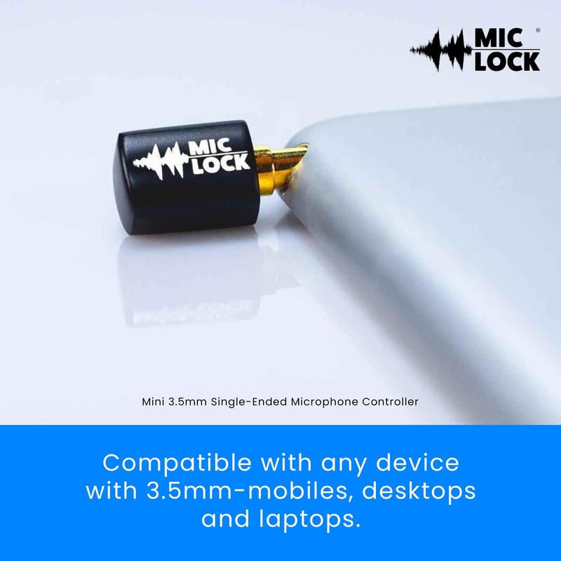 Mic-Lock Mini 3.5mm for Headphone Port - Microphone Audio and