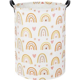 Laundry Basket hamper Storage Basket Car Toy Organizer Bins for Room Decor,Gift Basket for Bedroom(Racing Flag) - Color: Star Rainbow