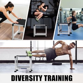 GanFindX GanFindX Steel Plyo Box 12 Inch with 15 * 12 Inch Surface Metal Plyometric Jumping Box Home Gym Jump Trainer for Fitness Exercise Agility Stamina Conditioning Strength Training, White