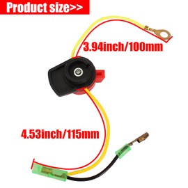 YOFMOO Low Oil Alert Sensor + On/Off Engine Stop Kill Switch Control for GX100 GX110 GX120 GX160 GX200 GX240 GX270 GX340 GX390 5.5HP-13HP Motor Generator Water Pump Lawnmower Trimmer