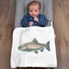 Azeeda 'Wild Salmon Fish' Cotton Baby Blanket/Shawl (BY00044909)
