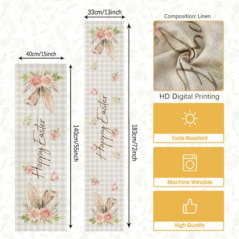 Easter Table Runner 40 x 180 cm – Modern Table