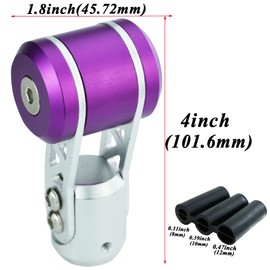 Abfer T Shifter Handle Car Shift Knob Weight Stick Shifting Lever Head Knob Fit Manual Vehicle Truck (Purple)