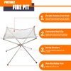 22 inch Portable Outdoor Fire Pit for Camping Upgrade Foldable