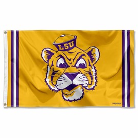 Louisiana State LSU Tigers Vintage Retro Throwback 3x5 Banner Flag