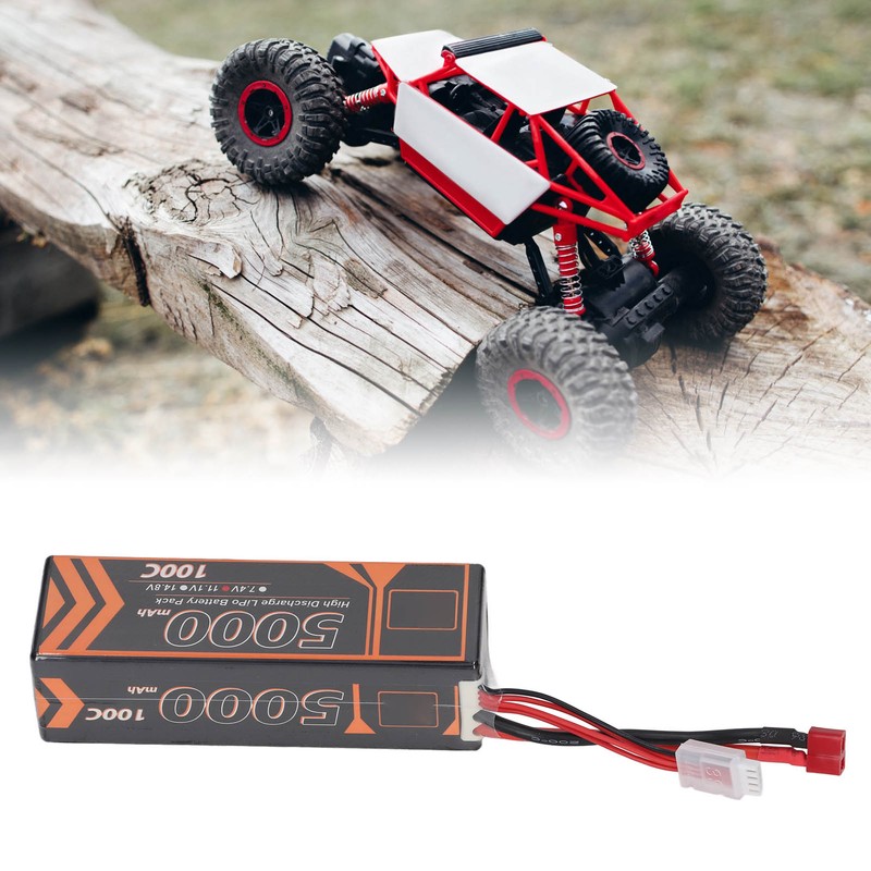 11.1V 5000mAh 100C 3S LiPo Battery with T Shaped Red