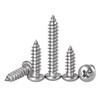 FandWay Phillips Pan Head Self-Tapping Screws, 304 Stainless Steel Round