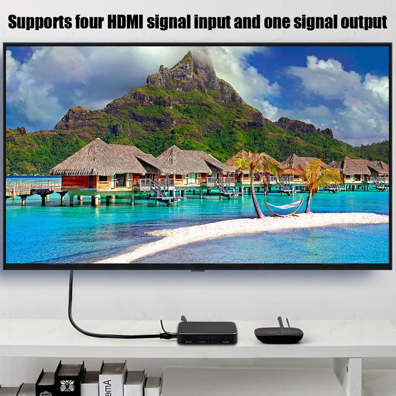 HDMI 2.1 Switch Splitter 4x1 Repeater Switch Box Hub HDCP2.2HDR4K/60HZ