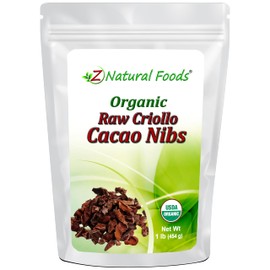 Premium Raw Organic Cacao Nibs - Superior In Flavor & Aroma - Unsweetened Criollo Cacao - Perfect for Baking, Brewing, Tea, Smoothies, & Snacks - 100% Pure, Vegan, Non GMO, Gluten Free, Kosher - 1 lb