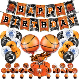 43 Pieces Basketball Themed Birthday Party Decorations, Children's Birthday Parties, Basketball Birthday Balloons, Boys Parties, Unique Party Decorations