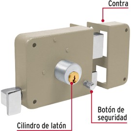 MORNWELL Cerradura de sobreponer con llaves,Cerradura Chapa De Seguridad,Cerradura de puerta para Puertas,chapas para Puertas,oficina,dormitorio,entrada delantera,clásica,instala-fácil(Derecha)