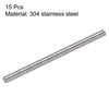 sourcing map 15Pcs M6 x 100mm Fully Threaded Rod 304