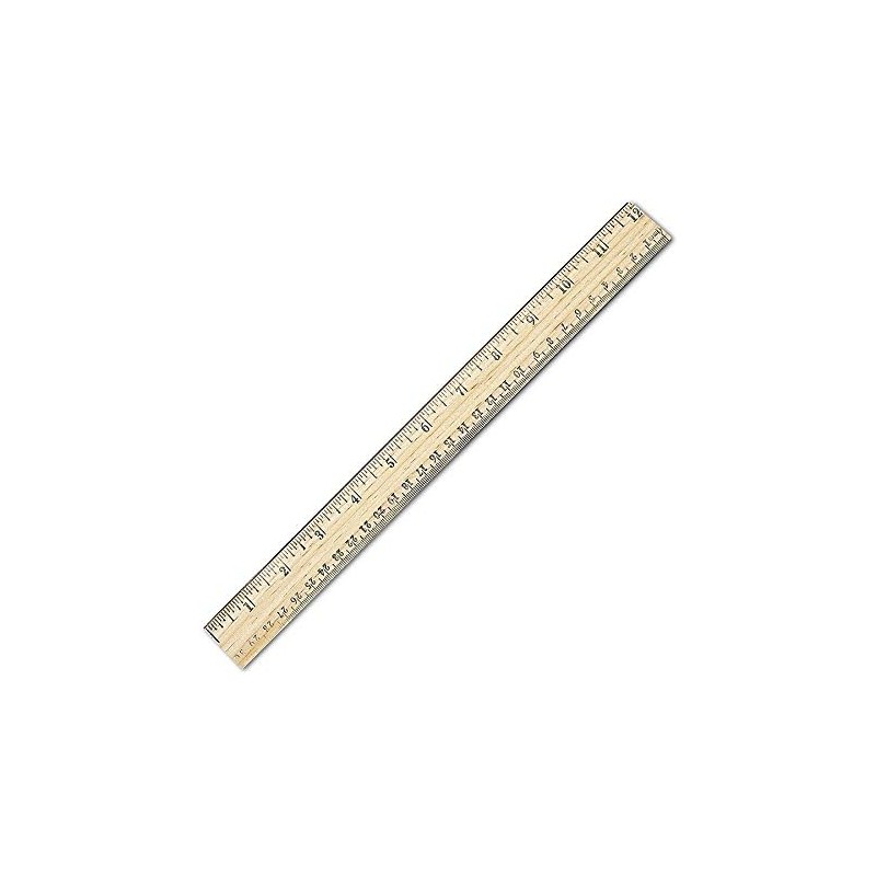 Westcott School Ruler with 16ths and Metric, 12-Inch (10377)