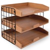 Ecordesk Wood Inbox Tray - Sturdy Letter Tray Desk Organizer,