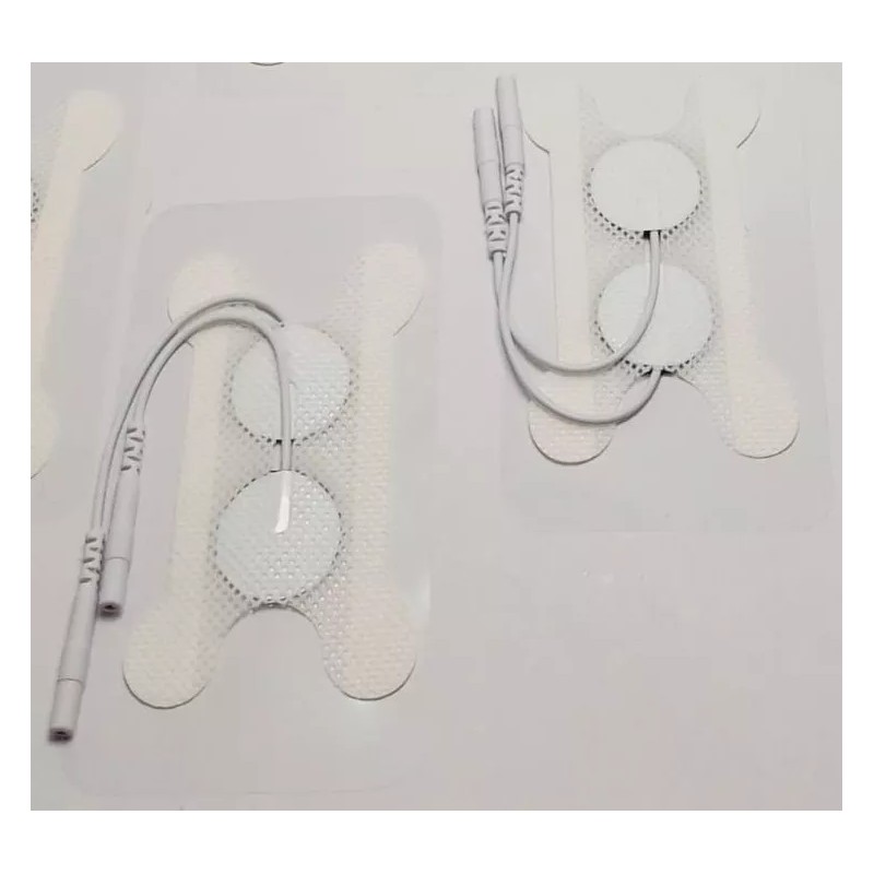 Zunzunta 2 Electrodos Parches De Doble Salida Con Gel 8.5