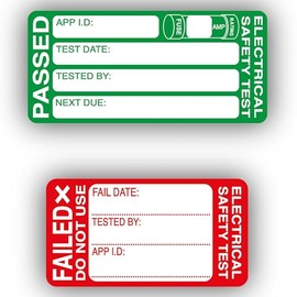 1000PCS Pass 24x51mm & 100PCS Fail 23x43mm Pat Testing Stickers Electrical Equipment Test Kit Labels