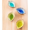 PROLEO Set of 4 Mini Bowls Ceramic Leaves Shape Handmade