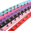 Yiwong Spiked Leather Dog Collar, Bullet Nail Rivet Dog Collar,
