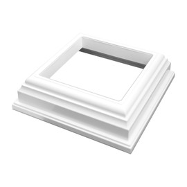 Weatherables 5x5 Post Skirt - Weatherproof Premium Vinyl Post Skirt with Easy Slide on Installation on Patios, Porches, Mailbox Posts, or Vinyl Fence Post (White)
