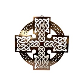 Exclusively Irish Celtic Cross Irish Round-Shaped Wall Hang Present Housewarming Gift (Rose Gold)