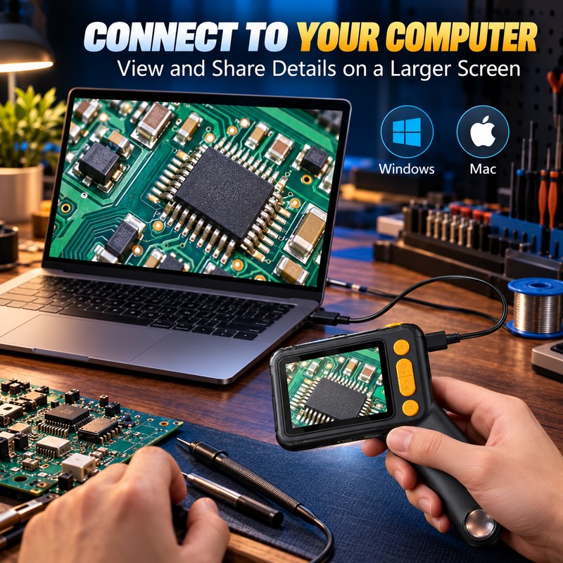 Handheld Digital Microscope for Coin Collecting & PCB Inspection –