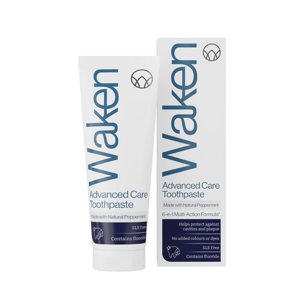Waken Advanced Care Toothpaste - SLS Free with Natural Peppermint