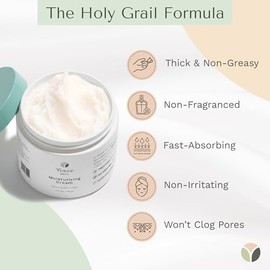 Crema hidratante para rostro y cuerpo para pieles secas y sensibles | Extractos probióticos, miel, cúrcuma, vitamina B12, ceramidas, manteca de karité