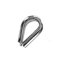 Wire Rope Eyelet Thimble in A4 (T316) Marine Grade Stainless Steel - 6 mm Pack Size : 4