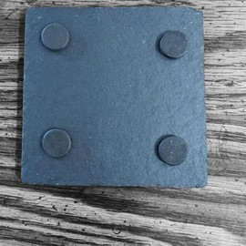 Slate Coasters - Decorative Tableware with Inspirational Quotes, Featuring "A Enjoying Coffee with My Book Boyfriend" & "Just One More Chapter" - Text: one more chapter